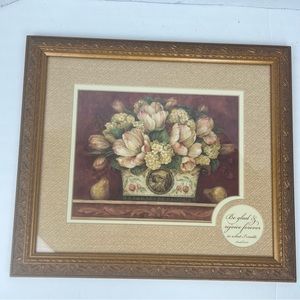 Beautiful Tulip Tapestry/Be Glad verse by Pamela Gladding -framed picture